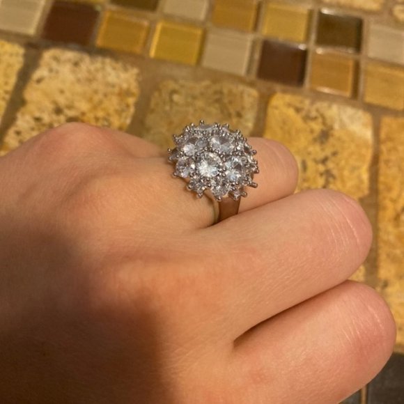 925 silver stamped CZ simulated 3ct stones - Picture 5 of 7